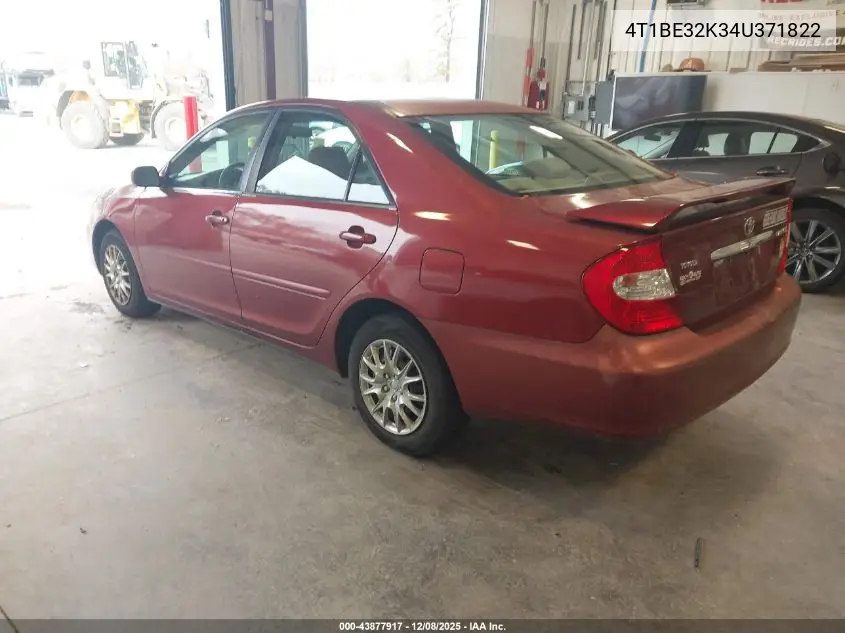 4T1BE32K34U371822 2004 Toyota Camry Le