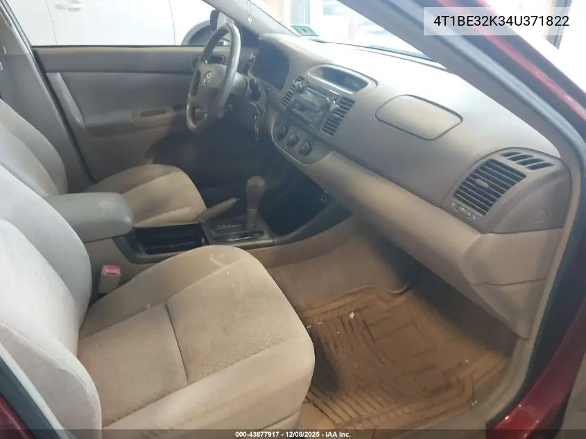 4T1BE32K34U371822 2004 Toyota Camry Le