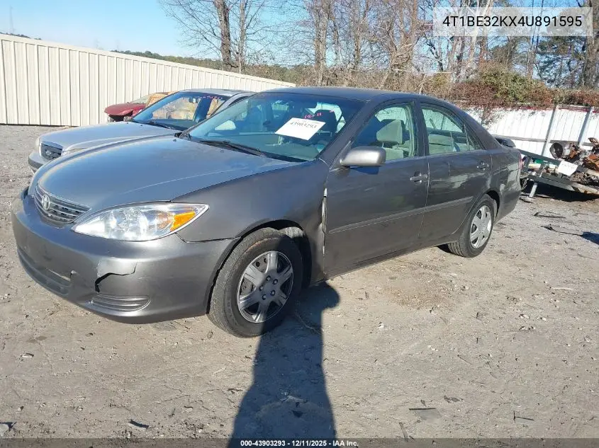 4T1BE32KX4U891595 2004 Toyota Camry Le