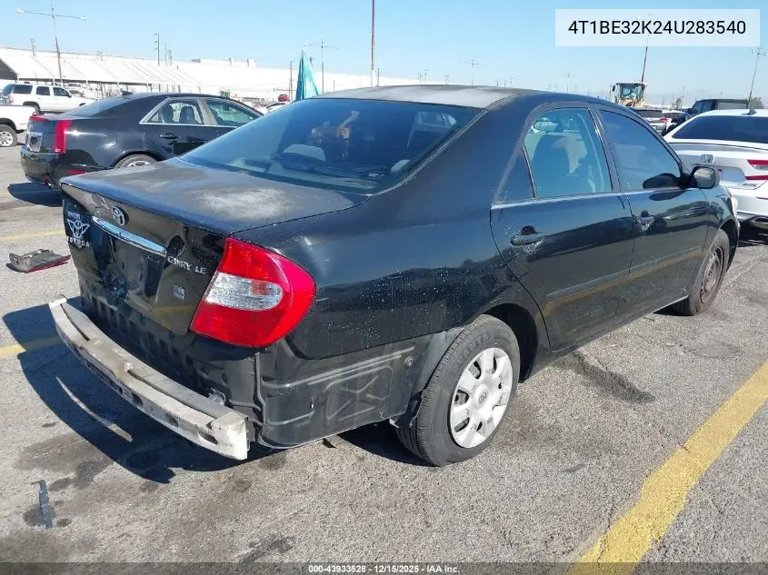 4T1BE32K24U283540 2004 Toyota Camry Le