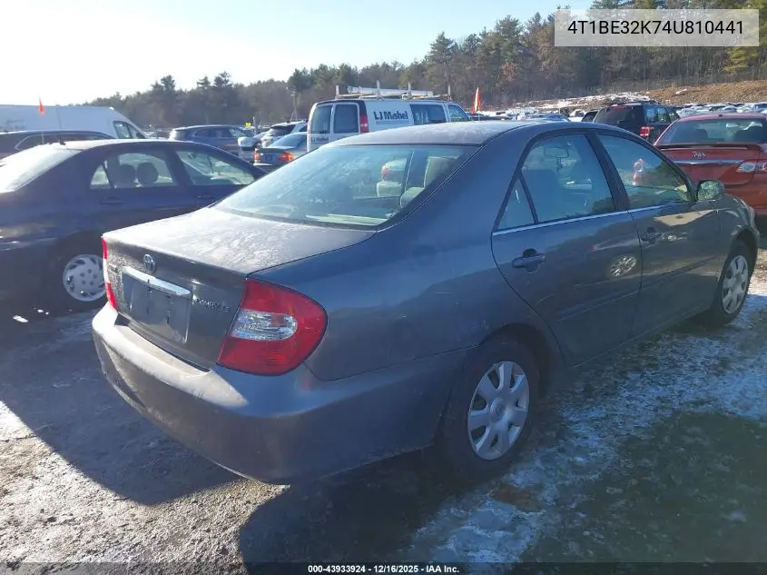 4T1BE32K74U810441 2004 Toyota Camry Le