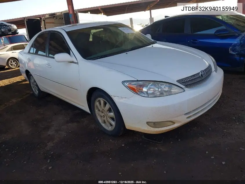 JTDBF32K940155949 2004 Toyota Camry Xle V6