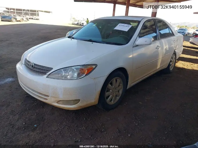 JTDBF32K940155949 2004 Toyota Camry Xle V6