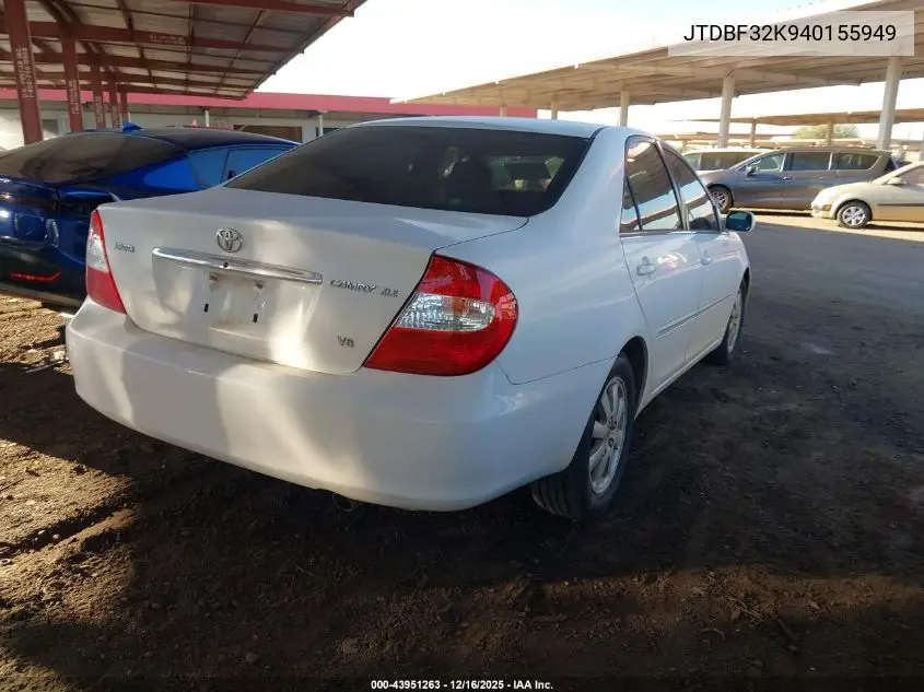 JTDBF32K940155949 2004 Toyota Camry Xle V6