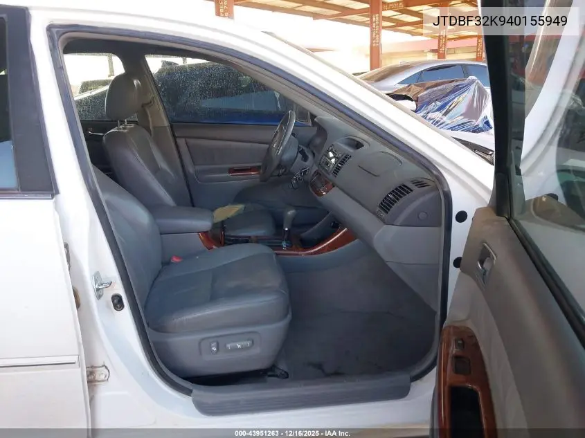 JTDBF32K940155949 2004 Toyota Camry Xle V6