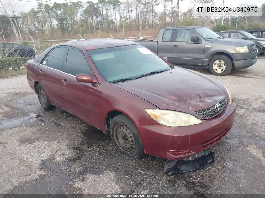4T1BE32K54U340975 2004 Toyota Camry Le