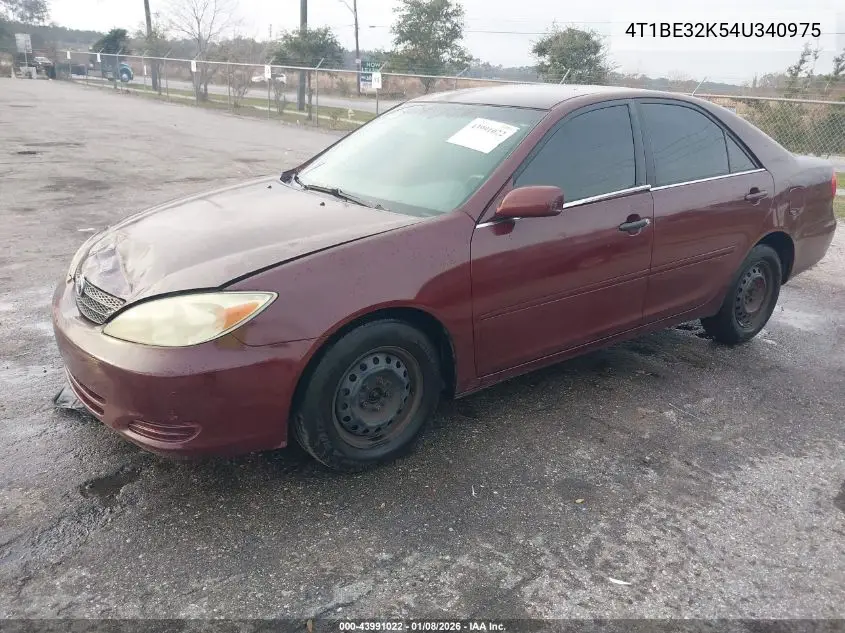 4T1BE32K54U340975 2004 Toyota Camry Le