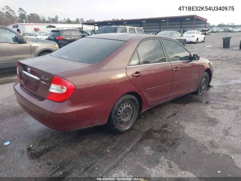 4T1BE32K54U340975 2004 Toyota Camry Le