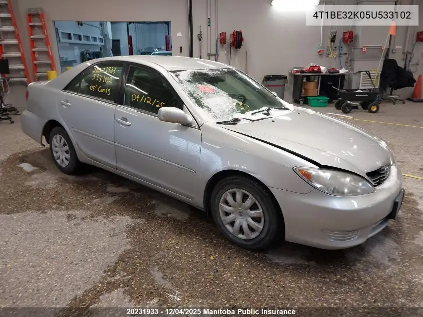 4T1BE32K05U533102 2005 Toyota Camry Le