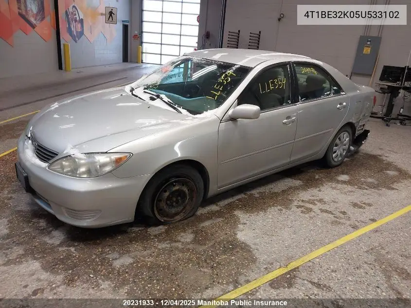 4T1BE32K05U533102 2005 Toyota Camry Le