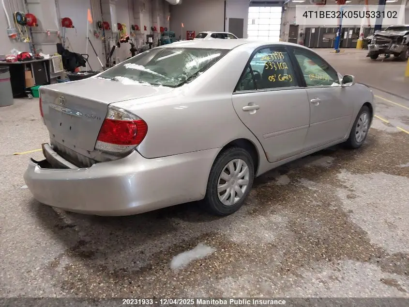 4T1BE32K05U533102 2005 Toyota Camry Le