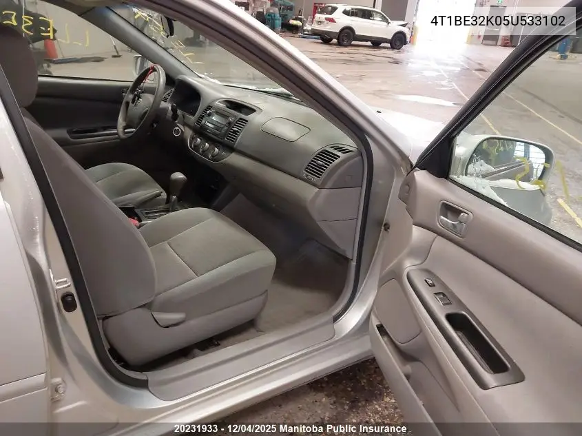 4T1BE32K05U533102 2005 Toyota Camry Le
