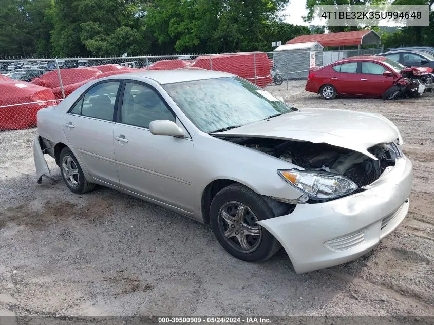 4T1BE32K35U994648 2005 Toyota Camry Le