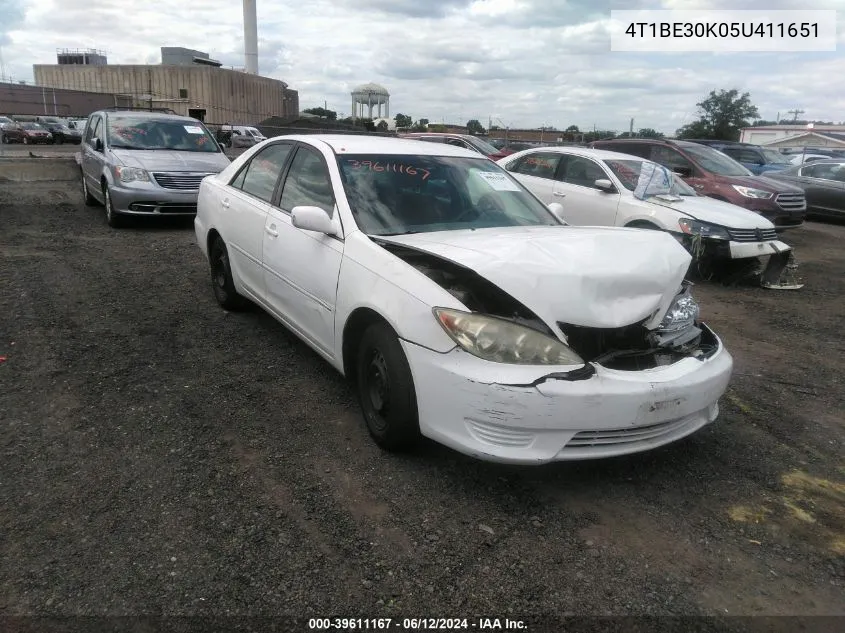 4T1BE30K05U411651 2005 Toyota Camry Le