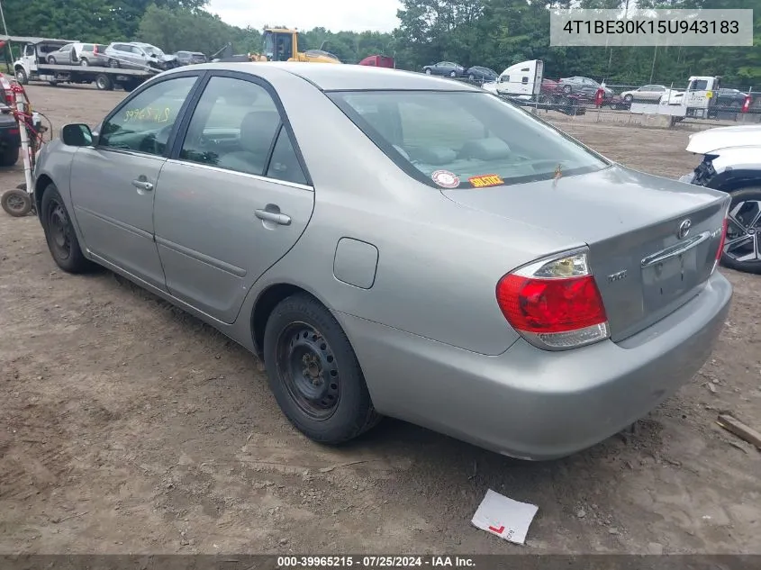 4T1BE30K15U943183 2005 Toyota Camry Le