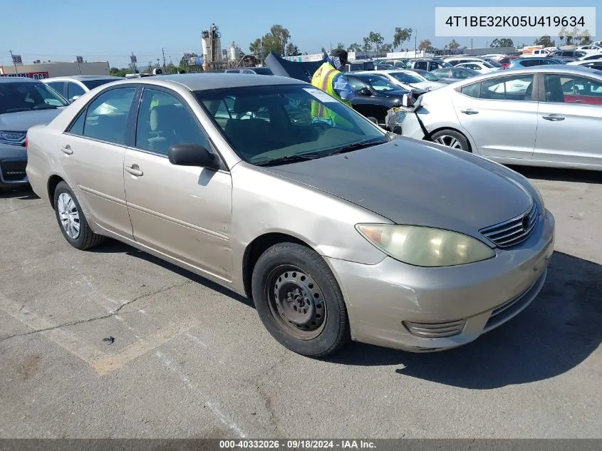 4T1BE32K05U419634 2005 Toyota Camry Le