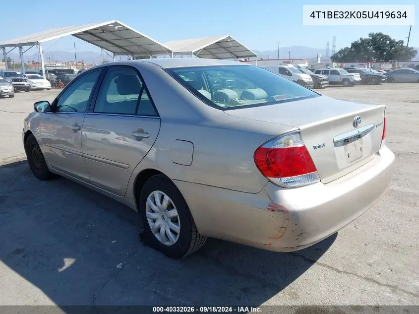 4T1BE32K05U419634 2005 Toyota Camry Le