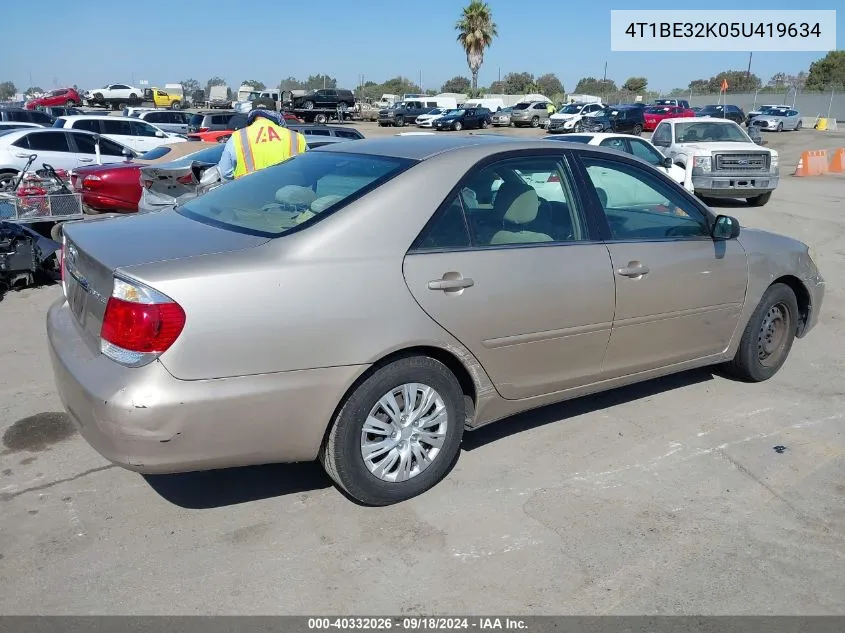 4T1BE32K05U419634 2005 Toyota Camry Le