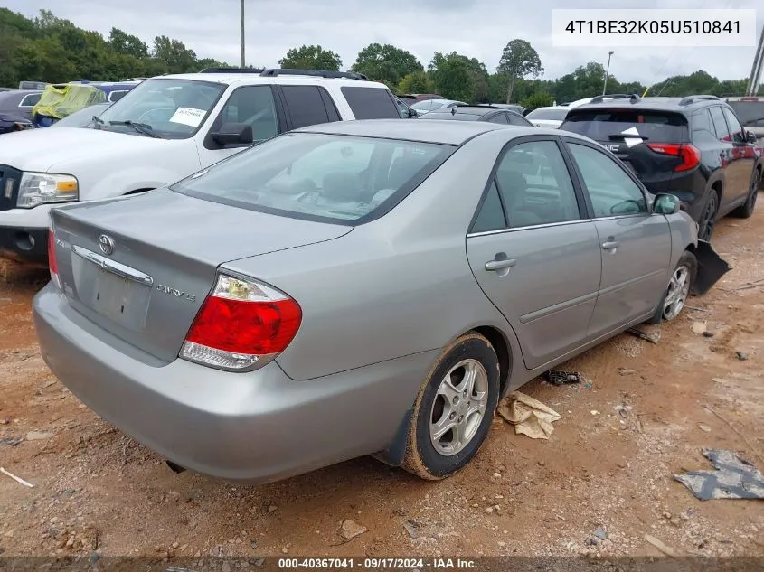 4T1BE32K05U510841 2005 Toyota Camry Le