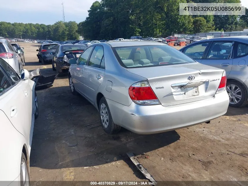 4T1BE32K05U085699 2005 Toyota Camry Le