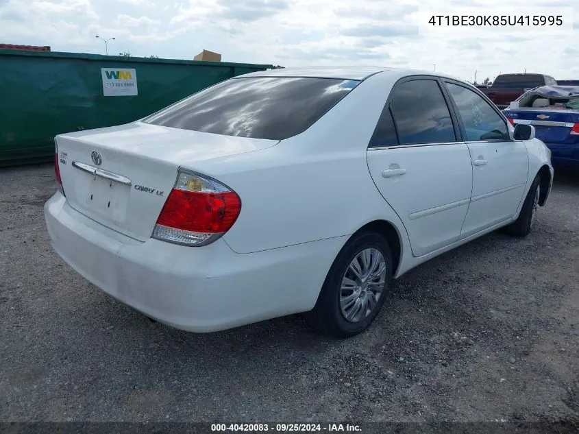 4T1BE30K85U415995 2005 Toyota Camry Le