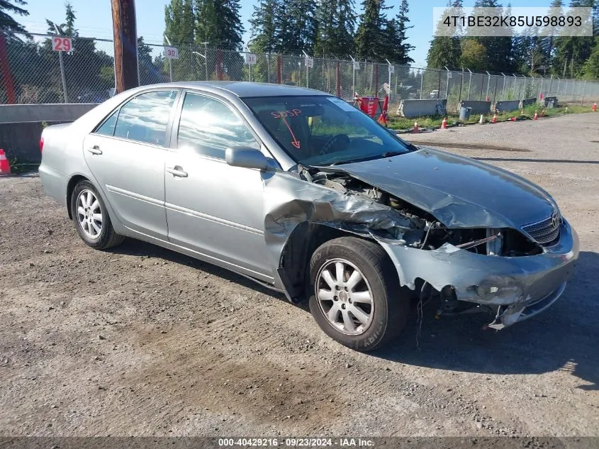 4T1BE32K85U598893 2005 Toyota Camry Xle