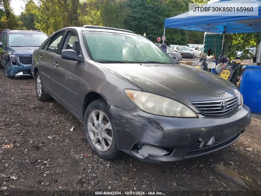 JTDBF30K850165960 2005 Toyota Camry Xle V6