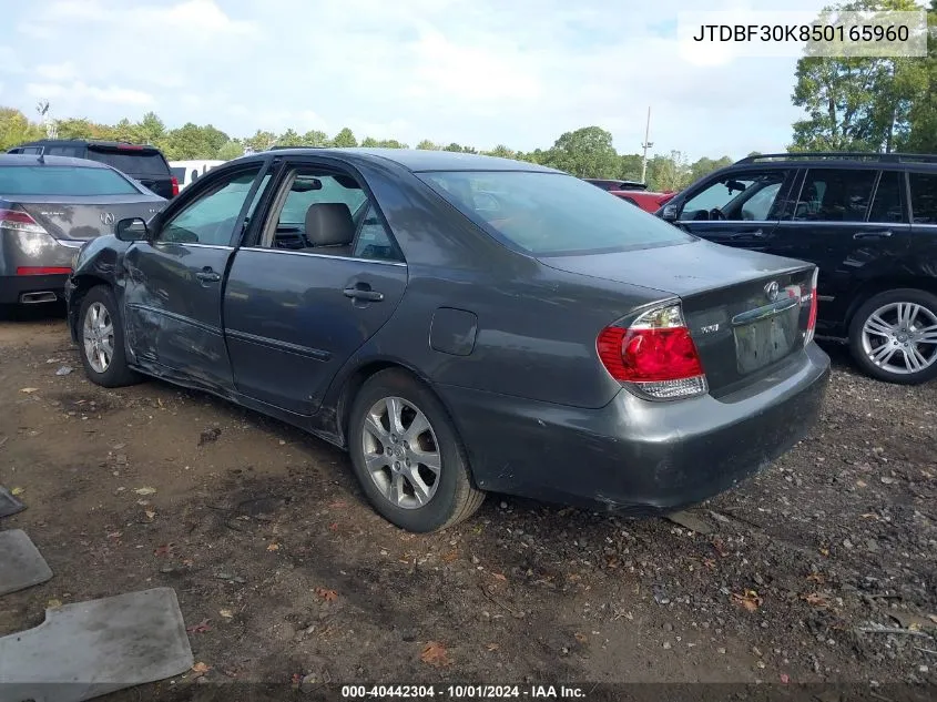 JTDBF30K850165960 2005 Toyota Camry Xle V6