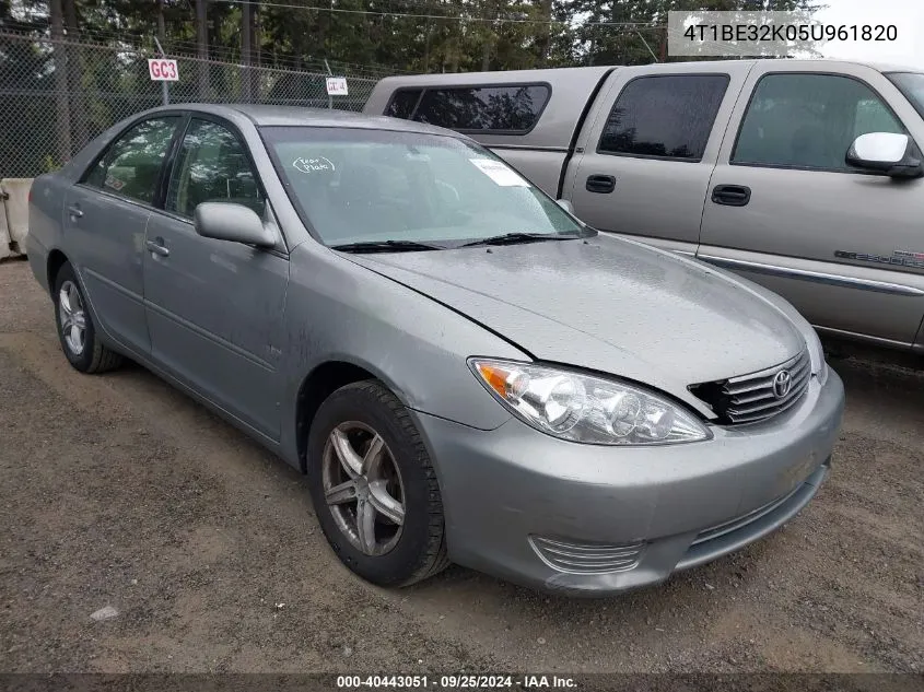 4T1BE32K05U961820 2005 Toyota Camry Le