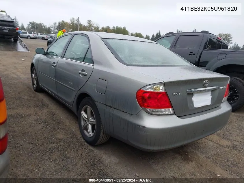 4T1BE32K05U961820 2005 Toyota Camry Le