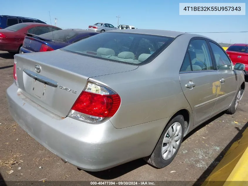 4T1BE32K55U957343 2005 Toyota Camry Le/Xle/Se