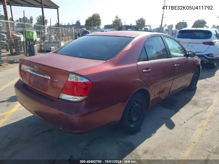 4T1BE32K05U411792 2005 Toyota Camry Le