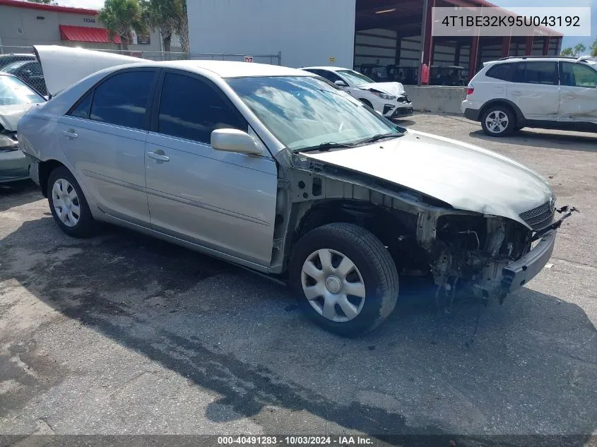 4T1BE32K95U043192 2005 Toyota Camry Le