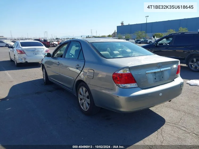 4T1BE32K35U618645 2005 Toyota Camry Le