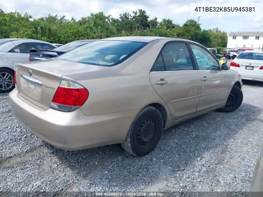 4T1BE32K85U945381 2005 Toyota Camry Le