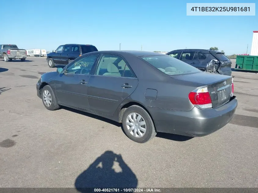 4T1BE32K25U981681 2005 Toyota Camry Le