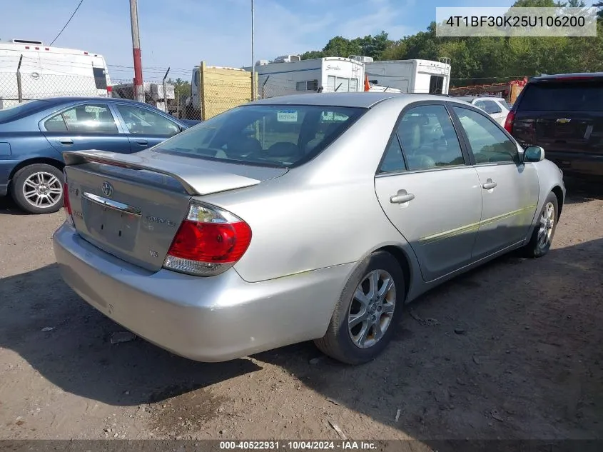 4T1BF30K25U106200 2005 Toyota Camry Xle V6