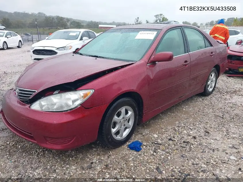 4T1BE32KX5U433508 2005 Toyota Camry Le