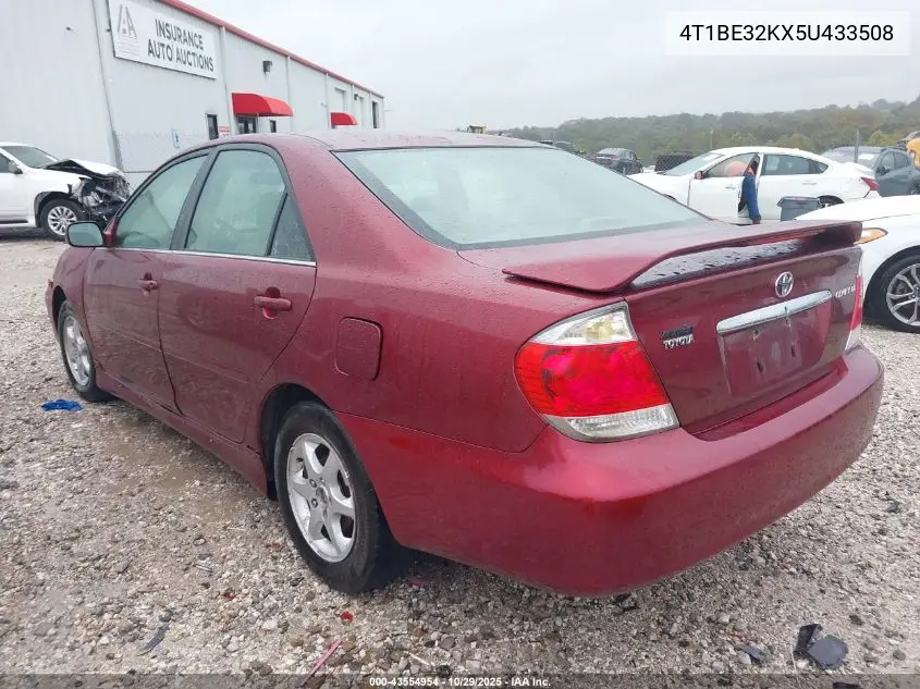 4T1BE32KX5U433508 2005 Toyota Camry Le