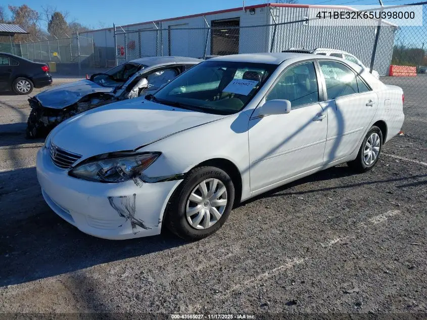 4T1BE32K65U398000 2005 Toyota Camry Le