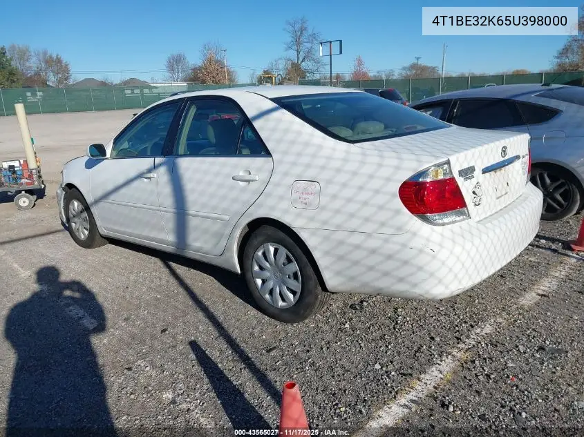 4T1BE32K65U398000 2005 Toyota Camry Le