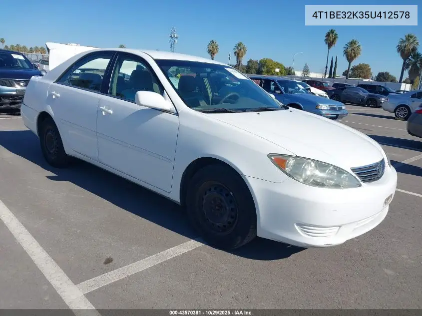 4T1BE32K35U412578 2005 Toyota Camry Le