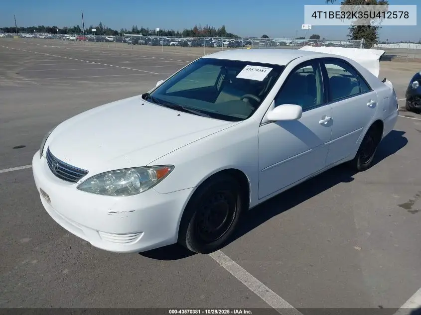 4T1BE32K35U412578 2005 Toyota Camry Le