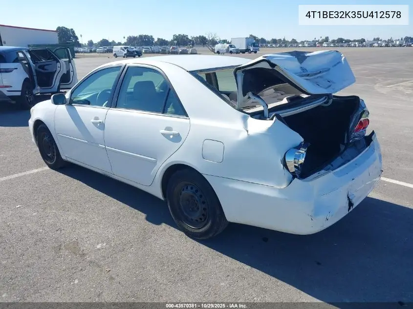 4T1BE32K35U412578 2005 Toyota Camry Le