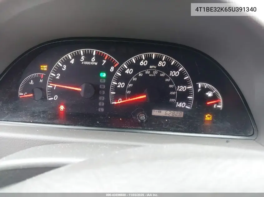 4T1BE32K65U391340 2005 Toyota Camry Std