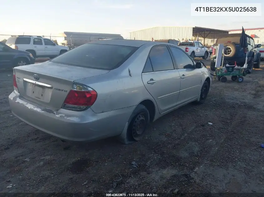 4T1BE32KX5U025638 2005 Toyota Camry Le