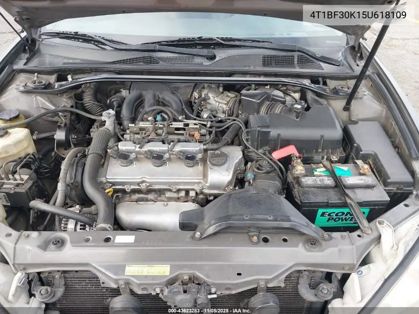 4T1BF30K15U618109 2005 Toyota Camry Xle V6
