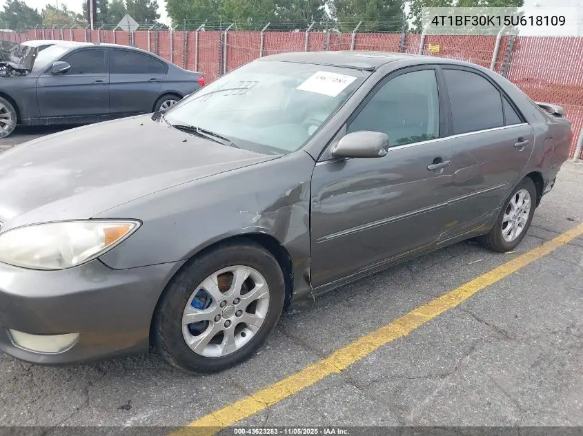 4T1BF30K15U618109 2005 Toyota Camry Xle V6