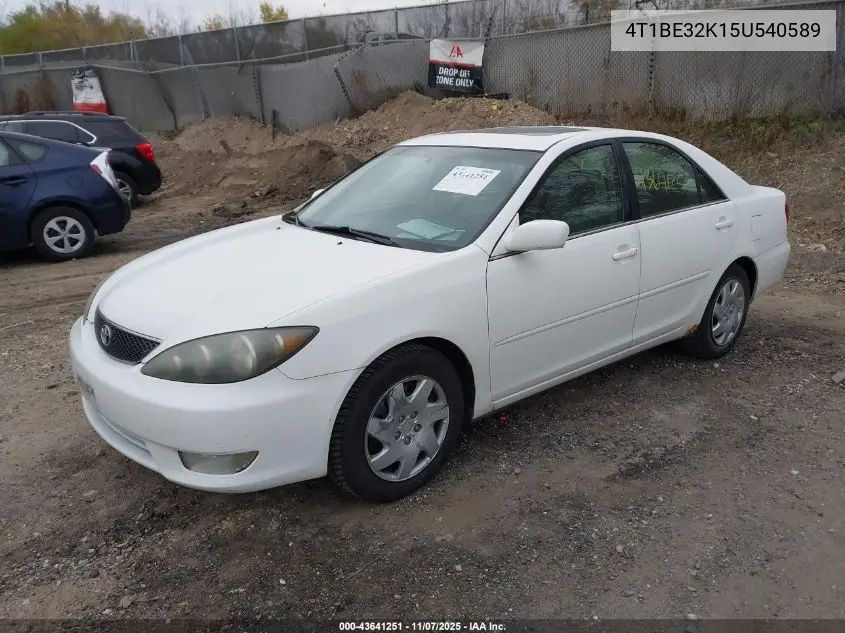 4T1BE32K15U540589 2005 Toyota Camry Se