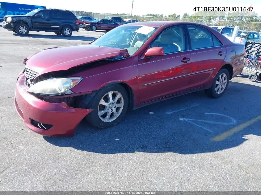4T1BE30K35U011647 2005 Toyota Camry Xle